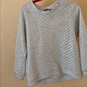 White/ silver oversized sweatshirt